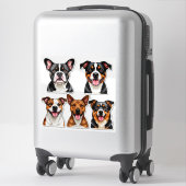 Ensemble de stickers Chiens avec visage détaillé (Sur valise)