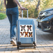 Ensemble de stickers Chiens avec visage détaillé (Valise Insitu)