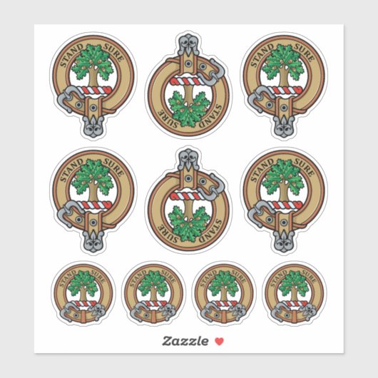 Ensemble de stickers Clan Anderson Crest (Feuille)