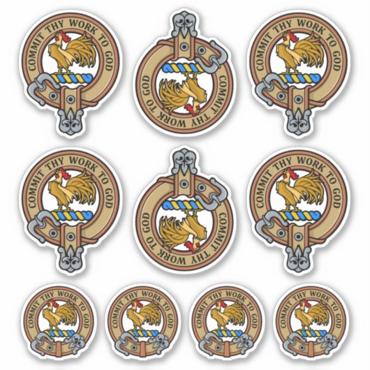 Ensemble de stickers Clan Sinclair Crest (Devant)