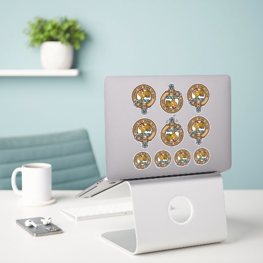 Ensemble de stickers Clan Sinclair Crest (Ordinateur portable sur le bureau)