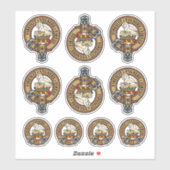 Ensemble de stickers Clan Stewart Crest (Feuille)