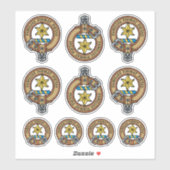 Ensemble de stickers Clan Wardlaw Crest (Feuille)