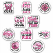Ensemble de stickers contre le cancer du sein (Devant)