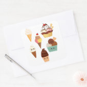 Ensemble de stickers crème glacée. (Enveloppe)