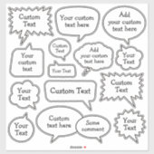 Ensemble de stickers de bulle vocale (Feuille)