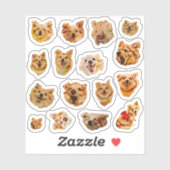 Ensemble de stickers de chien (Feuille)