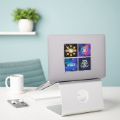Ensemble de stickers de citations scientifiques am (Ordinateur portable sur le bureau)