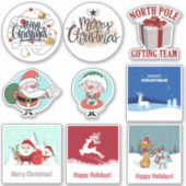 Ensemble de stickers de Noël (Devant)