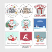 Ensemble de stickers de Noël (Feuille)