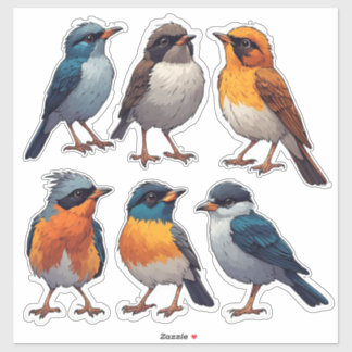 Ensemble de stickers de rossignol 🐦