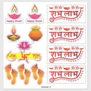 Ensemble de stickers Diwali