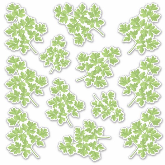 Ensemble de stickers en persil (Devant)