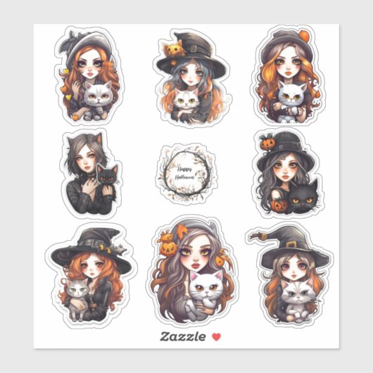 Ensemble de stickers Halloween (Feuille)