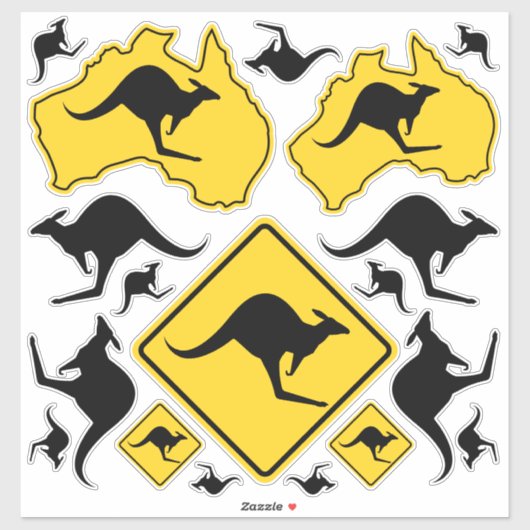 Ensemble de stickers Icônes Kangaroo (Feuille)