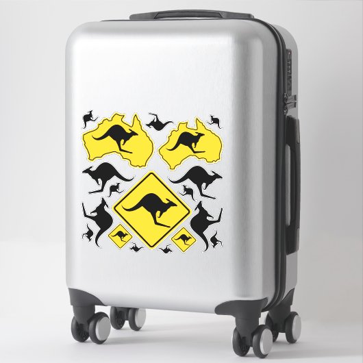 Ensemble de stickers Icônes Kangaroo (Sur valise)