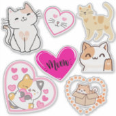 Ensemble de stickers Kitty Cat Valentine (Devant)
