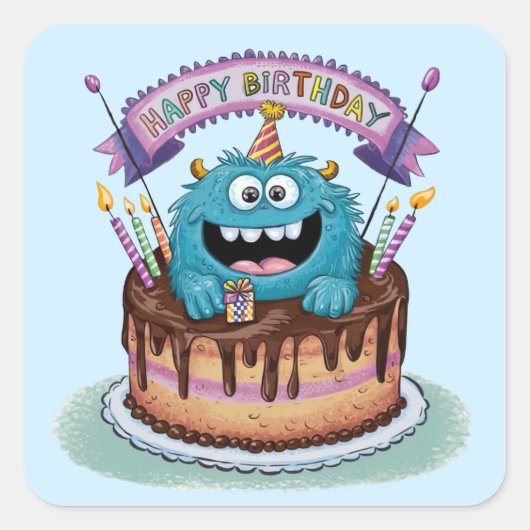 Ensemble de stickers Monster Anniversaire (Devant)
