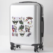 Ensemble de stickers Moths et Skulls des amis de J (Sur valise)