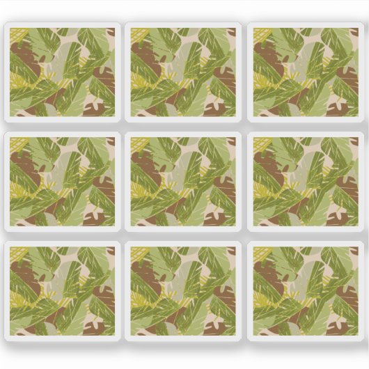 Ensemble de stickers Motif Plante Jungle (Devant)