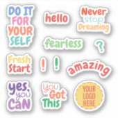 Ensemble de Stickers Motivationnel Encouragement p (Devant)