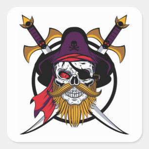 Ensemble de stickers Pirate Halloween très Cool