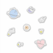 Ensemble de stickers Sweet Space | (Devant)