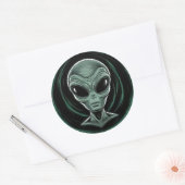 Ensemble de stickers tête Alien gris (Enveloppe)