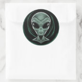 Ensemble de stickers tête Alien gris (Sac)
