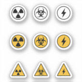 Ensemble de stickers Toxique et Avertissement (Recto)