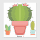 Ensemble de stickers Trio Cactus (Feuille)