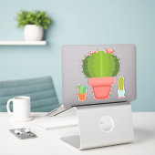 Ensemble de stickers Trio Cactus (Ordinateur portable sur le bureau)
