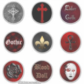 Ensemble de stickers Vampire Gothic Round Collecto (Devant)