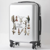 Ensemble de stickers vinyle sur fond de rêves surr (Sur valise)