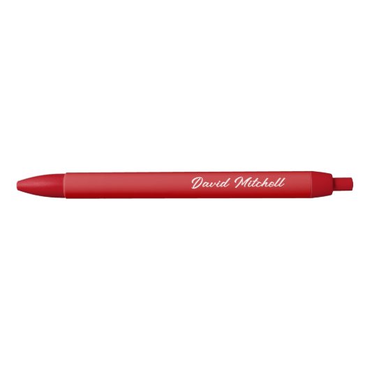 Ensemble de stylos personnalisé avec nom – Rouge é (Devant)