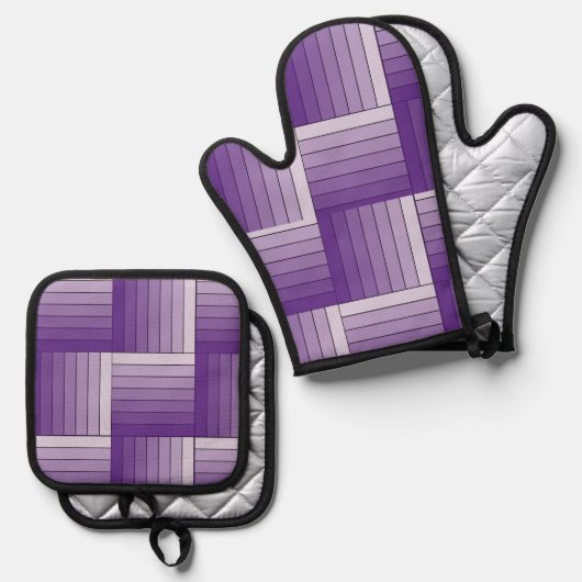 Ensemble de supports - Tissu de ruban violet ombra (Recto/Verso)