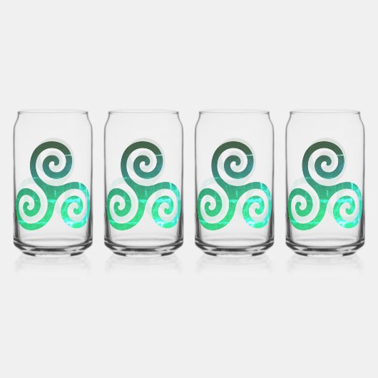 Ensemble de symboles celtiques anciens Emerald Tri (Recto)
