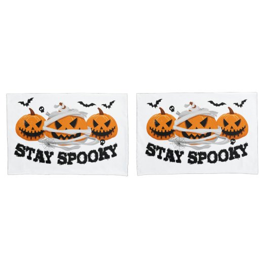 Ensemble de taie d'oreiller Halloween (devant-Set)