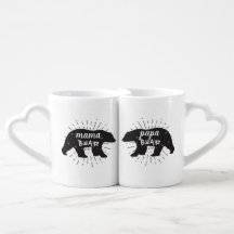 Ensemble de tasse de café de maman Bear Papa Bear
