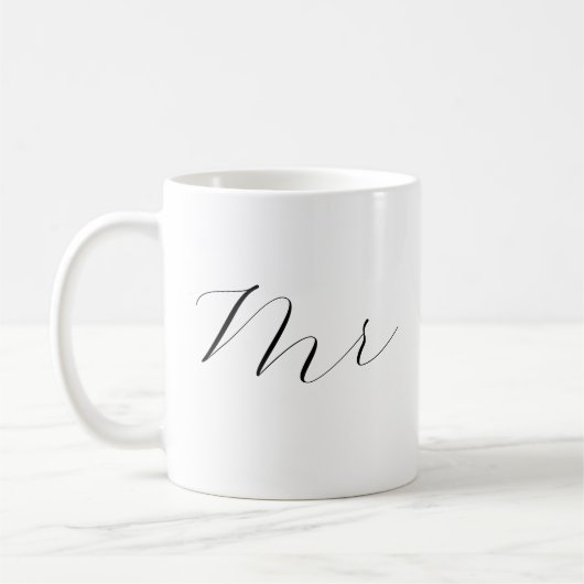 Ensemble de tasses à café Mr et Mrs - Cadeau de ma (Gauche)