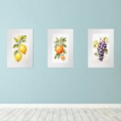 Ensemble de trois imprimés d'aquarelle d'art murau (Parquet)