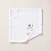 Ensemble de trois serviettes de bain aux iris past (Gant de toilette)