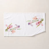 Ensemble de trois serviettes de bain aux iris past (Serviette à main)