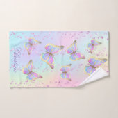 ensemble de trois serviettes de papillons design (Serviette à main)