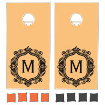 Ensemble de trous de cornhole monogrammes