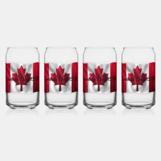 Ensemble de vaisselle avec drapeau du Canada