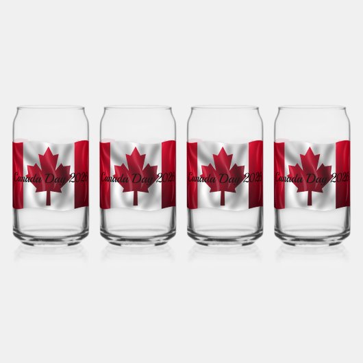 Ensemble de vaisselle avec drapeau du Canada (Recto)