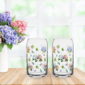 Ensemble de vaisselle Hydrangea Floral Bleu et Ros