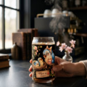 Ensemble de vaisselle noir 'Maman est à la maison'