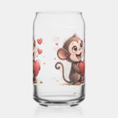 Ensemble de vaisselle singe amour coeurs rouges (Verso)